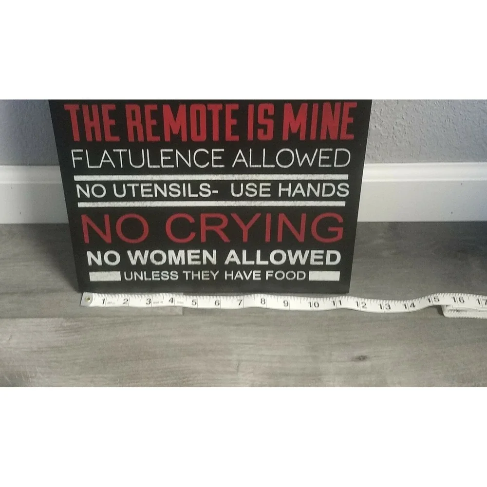 Man Cave Rules 24 inch x 12 inch  Sign/Wall Hanging (Young's Inc.)